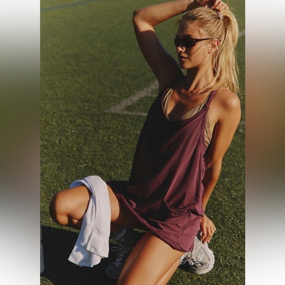 NWT FP Movement Hot Shot Mini Dress Purple Onesie - Picture 5 of 11